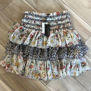 Current Air Floral Smocked Skirt